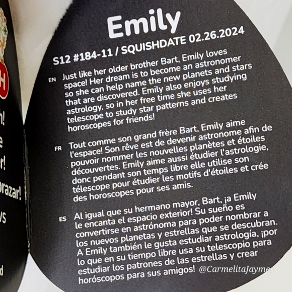 🖤 EMILY ❄️🦇 12" White Snow Bat Select Series Original Squishmallow ☆ NWT ☆ - Picture 4 of 9